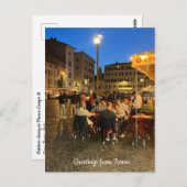 Campo di Fiore, Rome, Italië Design Briefkaart (Voorkant / Achterkant)