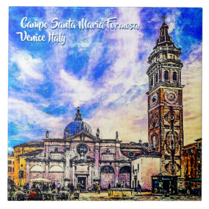 Campo Santa Maria Formosa Venice Italië Ceramic Ti Tegeltje