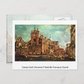 Campo Santi Giovanni E Paolo door Francesco Guardi Briefkaart (Voorkant / Achterkant)