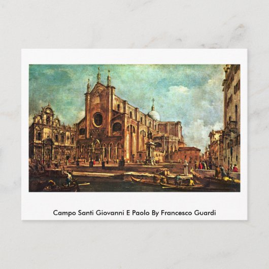 Campo Santi Giovanni E Paolo door Francesco Guardi Briefkaart (Voorkant)