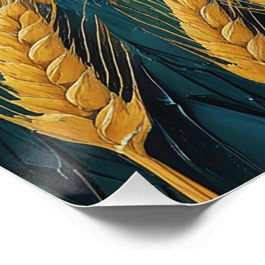 Campo trigal dorado con cuervos perfect poster (Hoek)