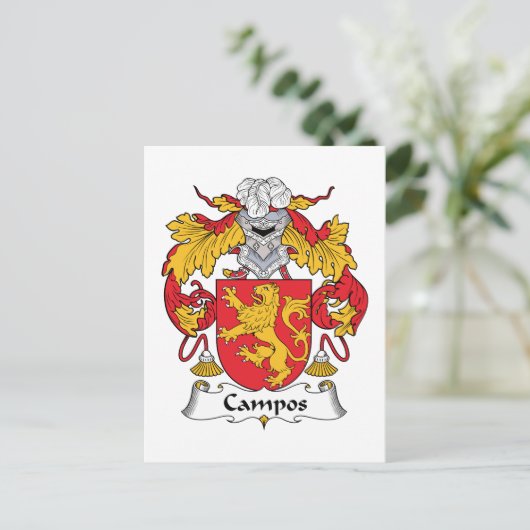 Campos Family Crest Briefkaart (Staand voorkant)