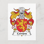 Campos Family Crest Briefkaart (Voorkant)