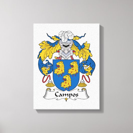 Campos Family Crest Canvas Afdruk (Voorkant)