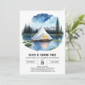 Campout in de Wilds Verjaardag Kaart (Staand voorkant)