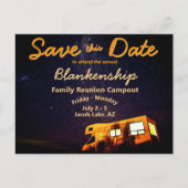 Campout Reunion Gathering Save The Date Sjabloon (Voorkant)