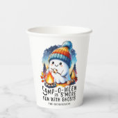 Campoween Smore Fun With Ghosts Camping Halloween Papieren Bekers (Achterkant)