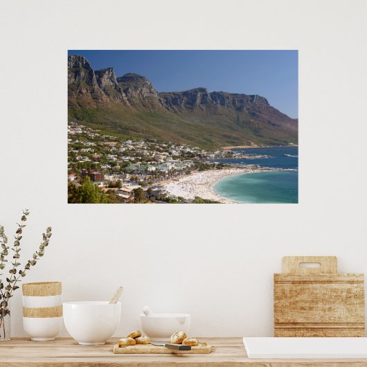 Camps Bay Beach en twaalf apostelen Poster (Keuken)