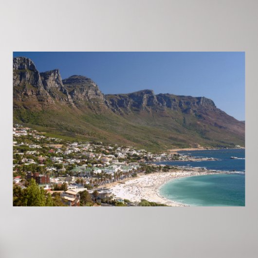 Camps Bay Beach en twaalf apostelen Poster (Voorkant)