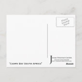 "Camps Bay South Africa" BW JTG Briefkaart (Achterkant)