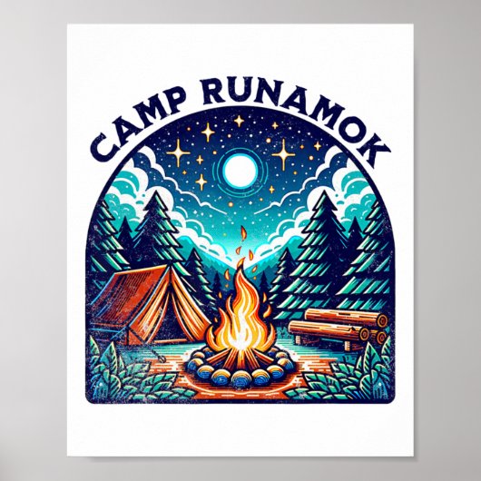 Camps Runamok Musical Playing Tee For Youth Kids M Poster (Voorkant)