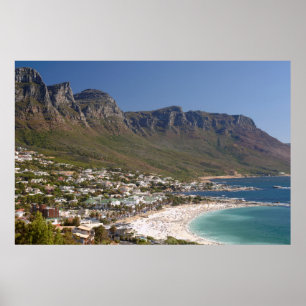 Campsbaai-strand en Twaalf Apostelen Poster