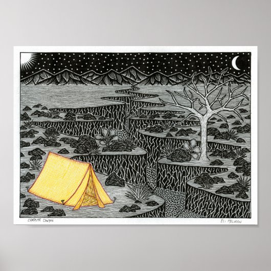 Campsite Canyon Poster (Voorkant)