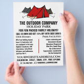 Campsite, Holiday Park Adverteren Flyer (Hand)