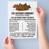 Campsite, Holiday Park Adverteren Flyer (Hand)