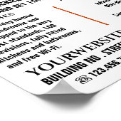 Campsite, Holiday Park Adverteren Poster (Hoek)