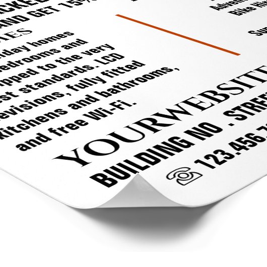 Campsite, Holiday Park Adverteren Poster (Hoek)