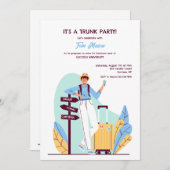 Campus Arrival Trunk Party Uitnodiging (Voorkant / Achterkant)