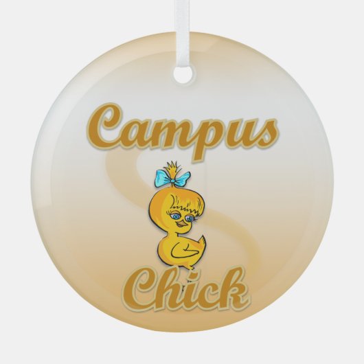 Campus Chick Glas Ornament (Voorkant)