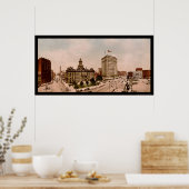 Campus Martius in Detroit, MI 1900 Poster (Keuken)