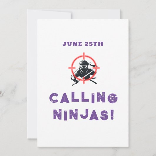 Campus Ninja broederschap partijen Uitnodigingskaa Save The Date (Voorkant)