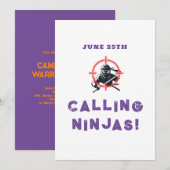 Campus Ninja broederschap partijen Uitnodigingskaa Save The Date (Voorkant / Achterkant)