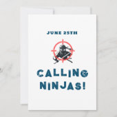 Campus Ninja broederschap partijen Uitnodigingskaa Save The Date (Voorkant)