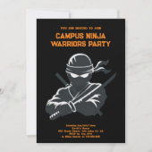 Campus Ninja Fun cijfer broedernit Uitnodigingskaa Save The Date (Voorkant)