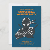 Campus Ninja Fun cijfer broedernit Uitnodigingskaa Save The Date (Voorkant)