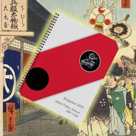 Campus Ninja Notitieboek Gepersonaliseerd Wit en R