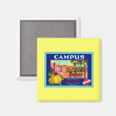 Campusmerk citroenen ~ fruitkratlabel magneet (Voorkant / Achterkant)