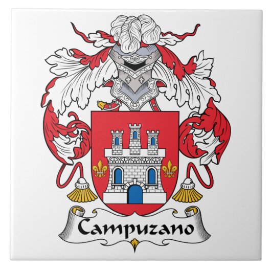 Campuzano Family Crest Tegeltje (Voorkant)