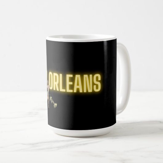 Campy Neon New Orleans en  schoonheid Koffiemok (Voorkant rechts)