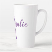 Campy Paars Shimmer Illustrated Letter R Latte Mok (Rechts)