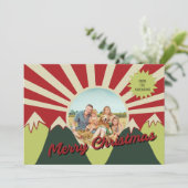 Campy Retro Style Foto voor kerst (Staand voorkant)