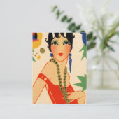 Campy Vamp Postcard Briefkaart (Staand voorkant)