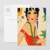 Campy Vamp Postcard Briefkaart (Voorkant / Achterkant)