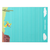 Campy Western cowgirl op paard gepersonaliseerd Notitieblok (Voorkant)