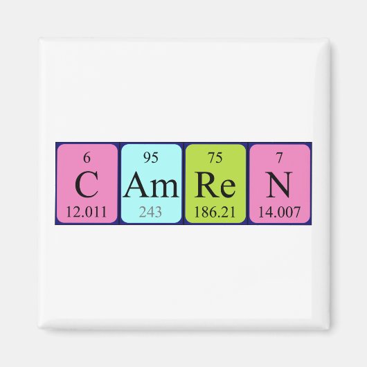Camren periodieke table name magnet (Voorkant)