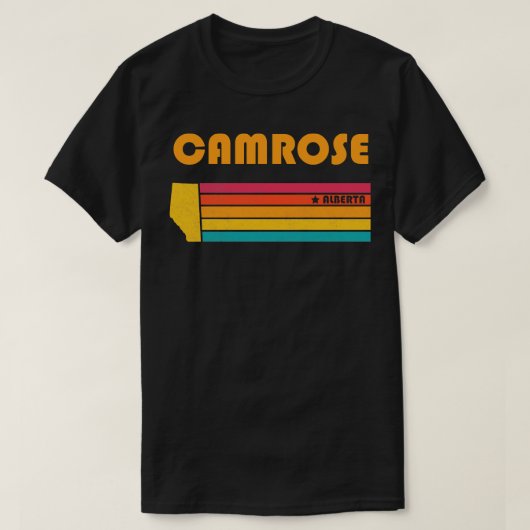 Camrose Alberta Canada Vintage Verdrietig Souvenir T-shirt (Design voorkant)