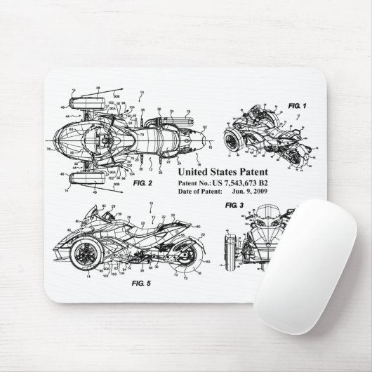 Can Am Spyder, US Patent Application Mousepad Muismat (Met muis)