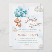 Can Bearly Wait Baby Shower Invitation Kaart (Voorkant)