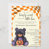 Can Bearly Wait Little Boo Halloween Baby Shower Kaart (Voorkant)
