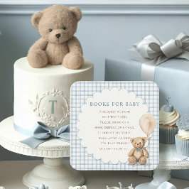 Can Bearly Wait Teddy Bear Books for Baby Shower Informatiekaartje