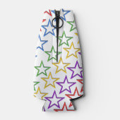 Can/Bottle Cooler - Rijen van gekleurde sterren (Achterkant)