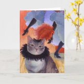 Can-Can Cabaretdanser Kat Kaart (Gele Bloem)