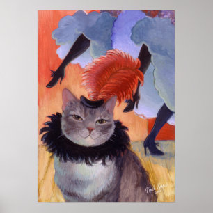 Can-Can Cabaretdanser Kat Poster