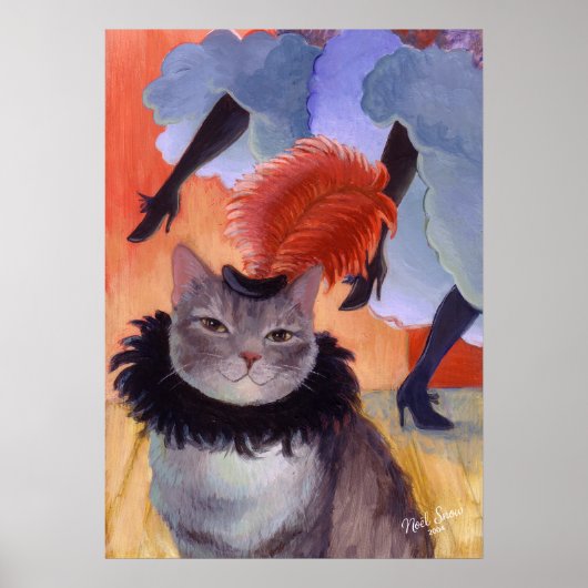 Can-Can Cabaretdanser Kat Poster (Voorkant)
