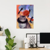 Can-Can Cabaretdanser Kat Poster (Thuiskantoor)