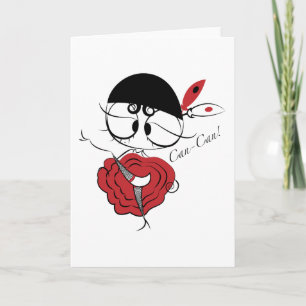 Can-Can dansermeisje Kaart